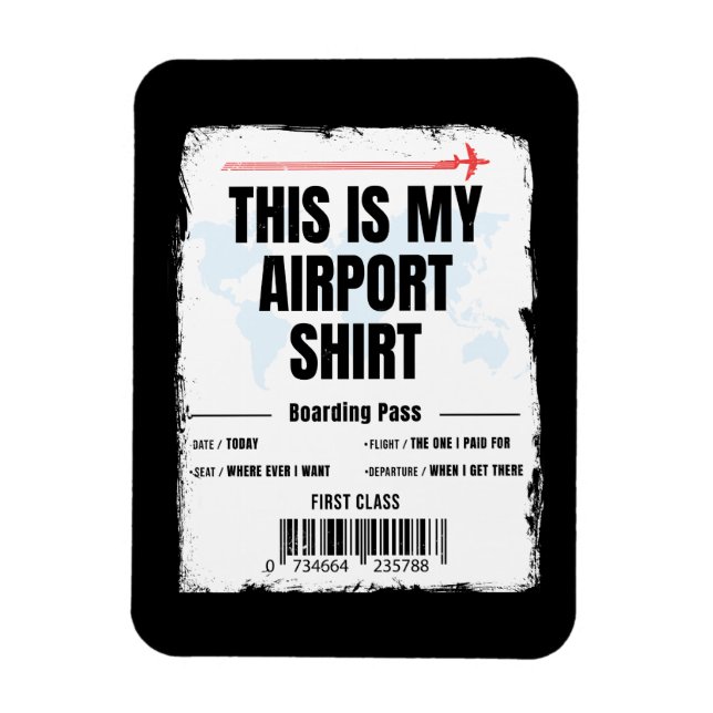 Imán Este es mi viaje en familia de camisetas al aeropu (Vertical)