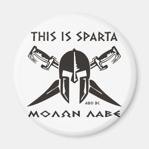 Imán Éste es Sparta - Molon Lave - negro