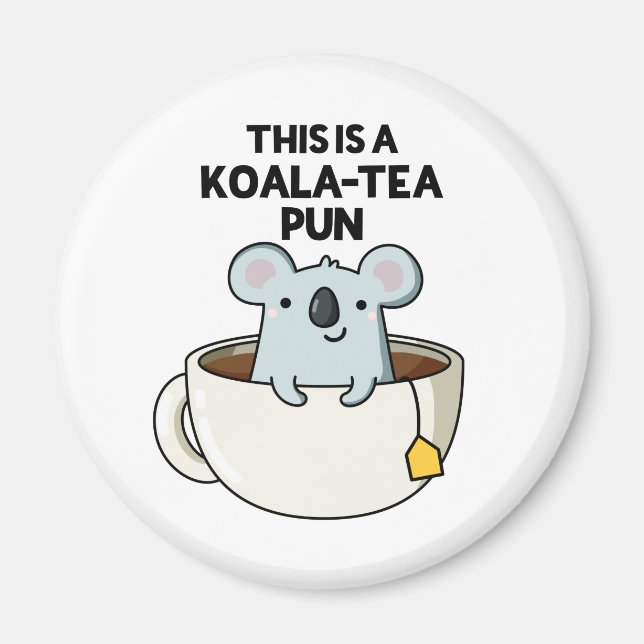 Imán Este Es Un Pun De Koala-tea Funny Koala Pun (Frente)