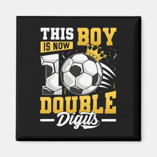 Imán Este Niño Doble Dígitos Fútbol Niño de 10 Años Cum
