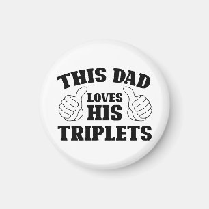 Imán Este papá ama a sus trillizos - Regalo para papá c