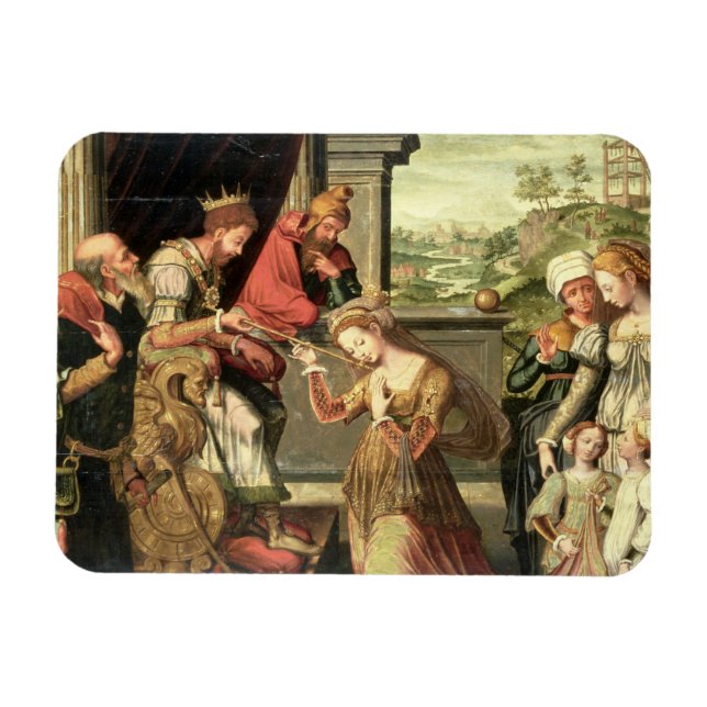 Imán Ester ante el rey Asuero y enviar a Hamán (Horizontal)