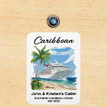 Imán Esteroom de cruceros tropicales del Caribe<br><div class="desc">Este diseño puede ser personalizado en el área proporcionada cambiando la foto y/o el texto. O puede personalizarse haciendo clic en Personalizar esta plantilla y, a continuación, eligiendo la opción de hacer clic en el personalizar y eliminando o cambiando el color del fondo, agregando texto, cambiando el color o estilo...</div>