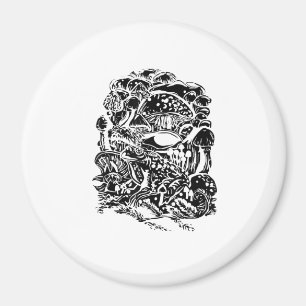 Imán Estética Cottagecore Rana Hongos Arte Goblincore