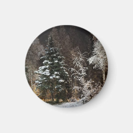 Imán Estética de Bosque Invernal Helado