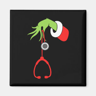 Imán Estetoscopio de Navidad de Enfermera Pijama de Nav