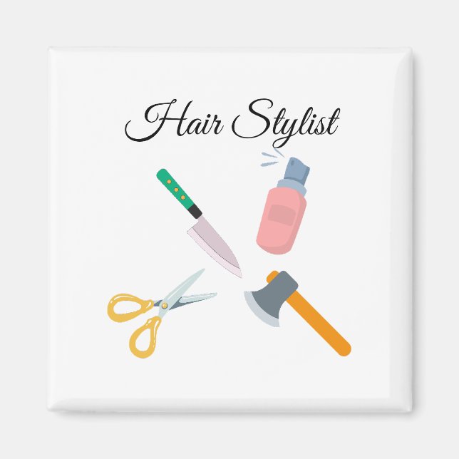 Imán Estilista de pelo (Frente)