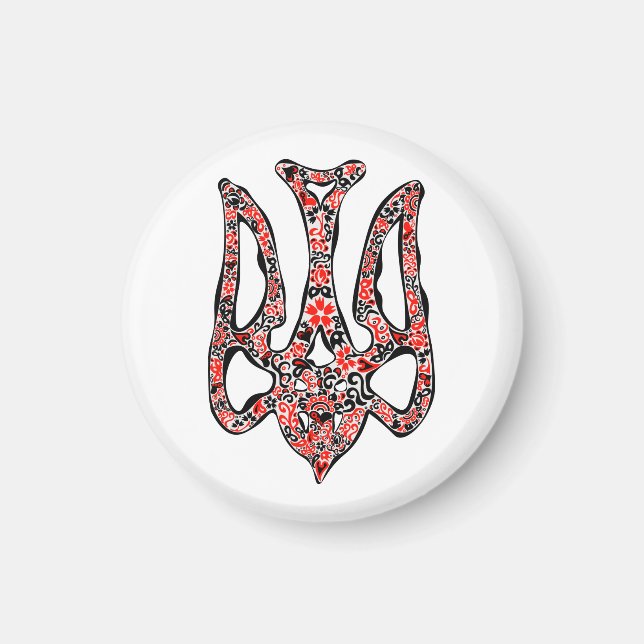 Imán Estilizado trident tryzub, emblema nacional de Ucr (Frente)