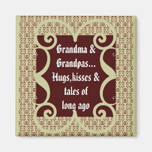 IMÁN ESTILO ANTIGUO GRANDMA Y GRANDPA MAGNET