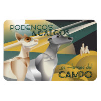 Estilo Art Deco Vintage de Podenco y Galgo