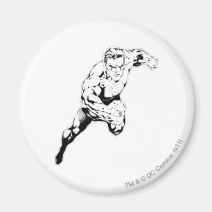 Imán Estilo cómico - salto rápido, blanco y negro