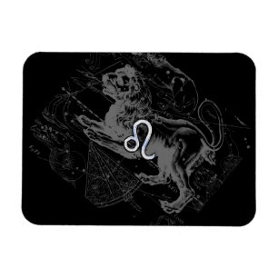 Imán Estilo cromado Leo Zodiac Map Hevelius 1690