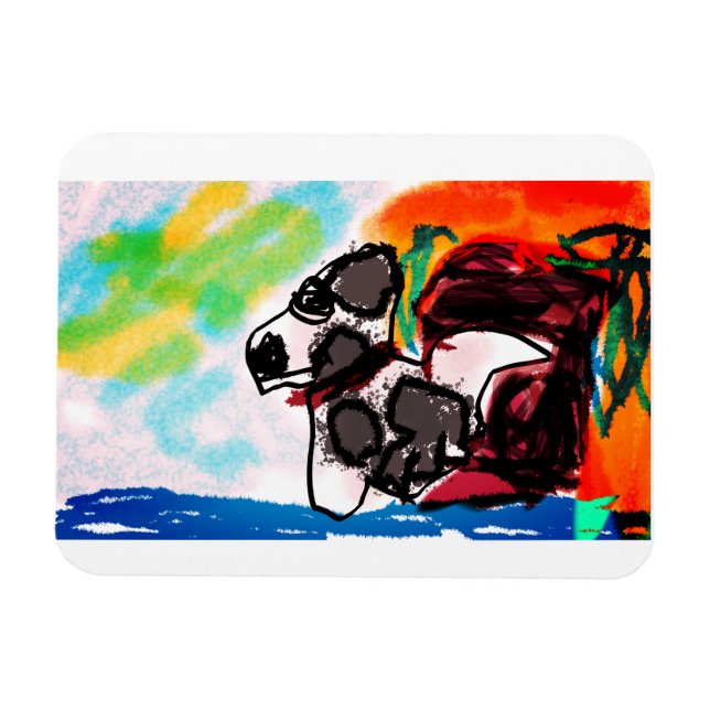 Imán Estilo de amante dálmata (Horizontal)