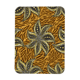 Imán Estilo de Batik Floral Resumen Africano