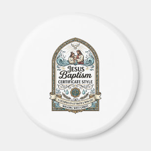 Imán Estilo de Certificado de Bautismo de Jesús Certifi