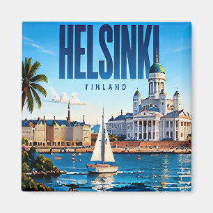 Imán ❄️ Estilo de ciudad costera moderna de Helsinki ❄️