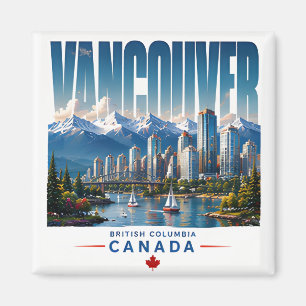 Imán 🏔 Estilo de ciudad costera moderna de Vancouver �