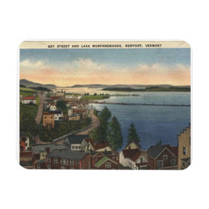 Imán Estilo de época del Newport VT Lake Memphremagog d
