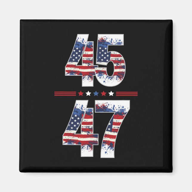 Imán Estilo de época Trump 2024 45-47 (Frente)