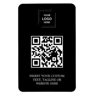 Imán Estilo de marca QR profesional negro