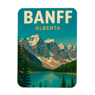 Imán 🏔 Estilo de paisaje montañoso moderno de Banff 🏔