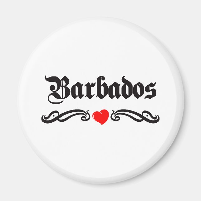 Imán Estilo de tatuaje de Belice (Frente)