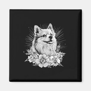Imán Estilo de tatuaje retro Keeshond Dog Lover
