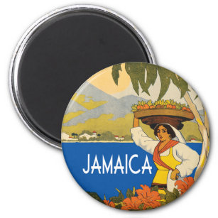 Imán Estilo de viaje vintage de Jamaica