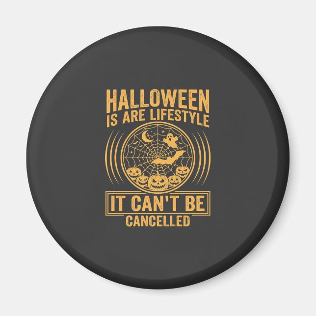 Imán Estilo de vida de Halloween Diseño de telaraña de  (Frente)