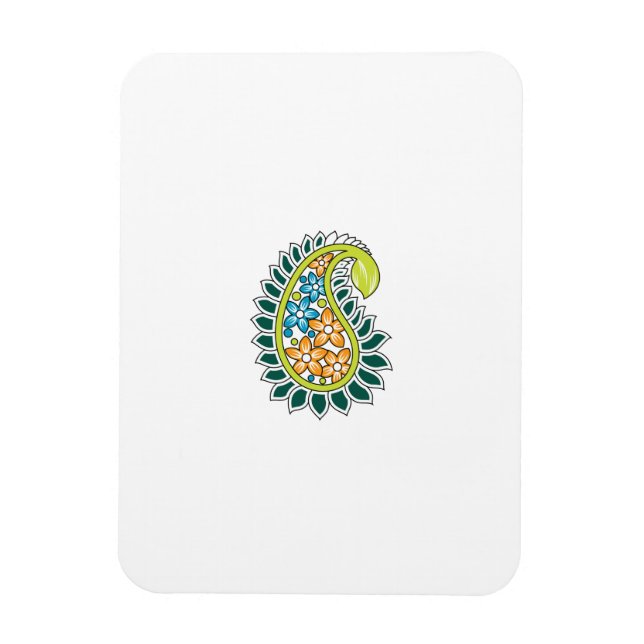 Imán Estilo decorativo, verde azul oscuro, wattle (Vertical)