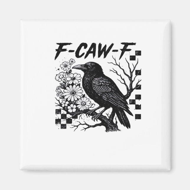 Imán Estilo divertido y esencial F Caw F (Frente)