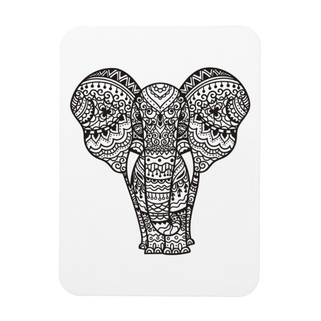 Imán Estilo elefante decorativo (Vertical)