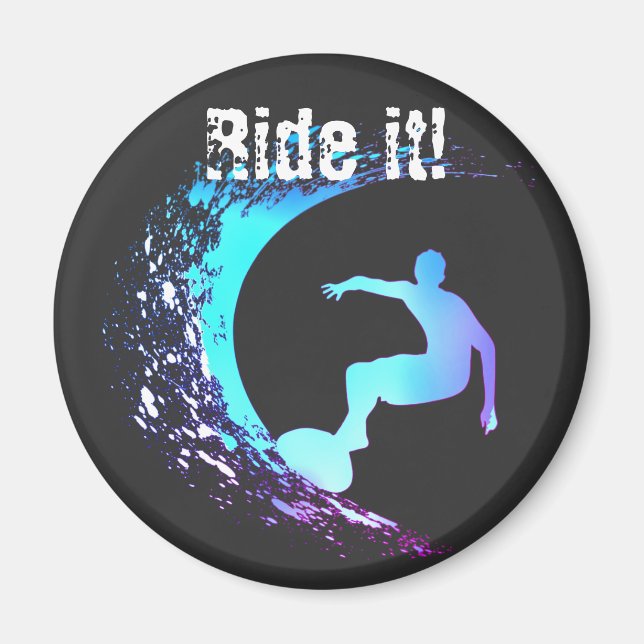 Imán Estilo Graffiti Surfista (Frente)