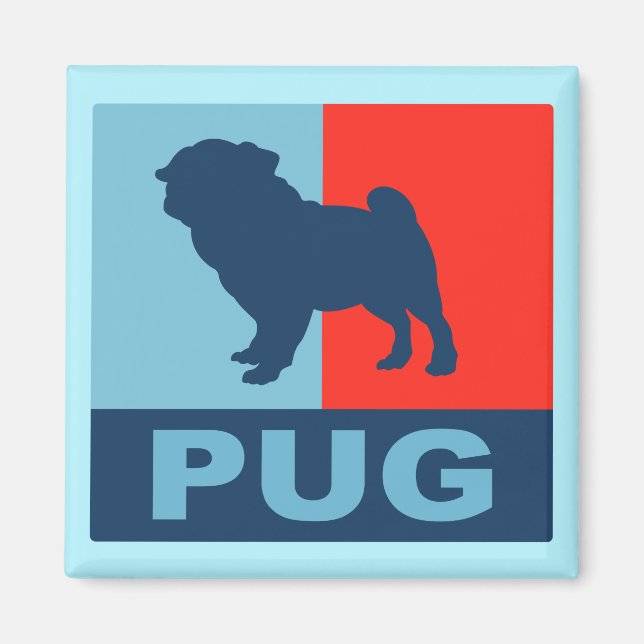 Imán Estilo Pug Magnet (Frente)