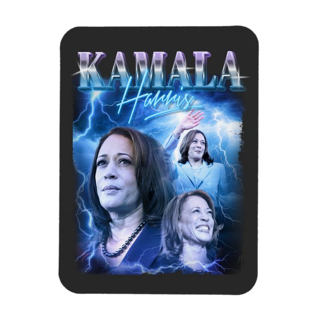 Imán Estilo Retro 90 de Kamala Harris (Vertical)
