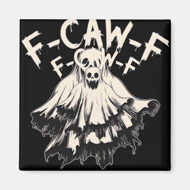 Imán Estilo Retro Clásico Cuervo F Caw F (Frente)
