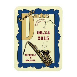 Imán Estilo retro Jazz Guardar fecha