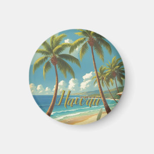 Imán Estilo Vintage De Viaje Hawaiano Aloha De Hawaii