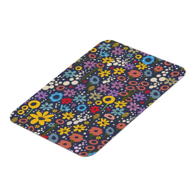 Imán estilo vintage estampado floral (Lado Izquierdo)