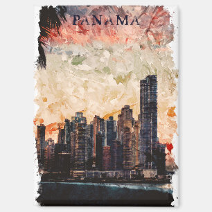 Imán Estiloso paisaje urbano de Panamá