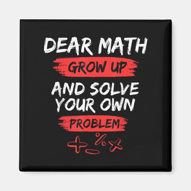 Imán Estimada Cita Matemática Divertida Para El Profeso (Frente)