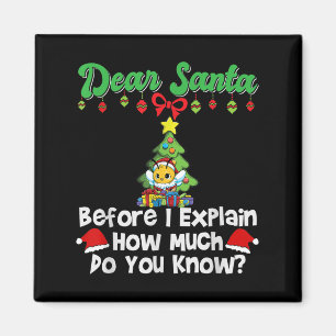 Imán Estimado Papá Noel Antes De Explicar Cuánto Sabes