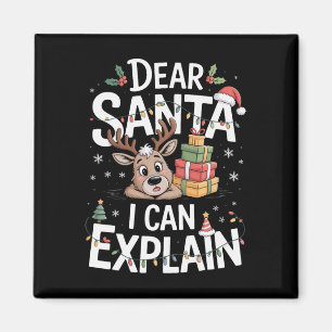 Imán Estimado Papá Noel puedo explicar a los Navidades