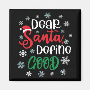 Imán Estimado Santa Define buenos Navidades graciosos