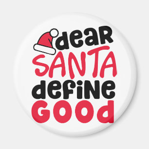 Imán Estimado Santa Define buenos Navidades graciosos