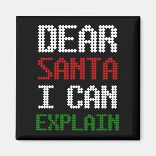 Imán Estimado Santa I puede explicar una divertida cart
