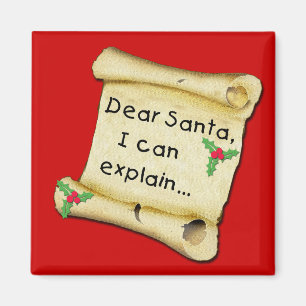 Imán Estimado Santa… puedo explicar la camiseta