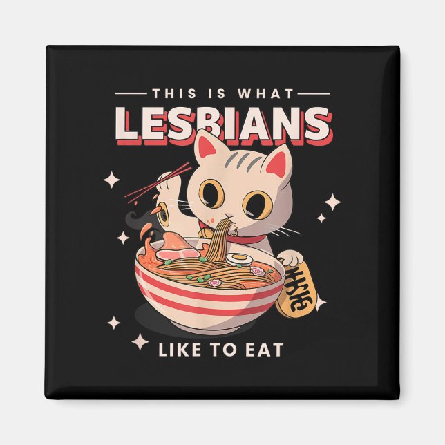 Imán Esto Es Lo Que A Las Lesbianas Les Gusta Comer - G (Frente)