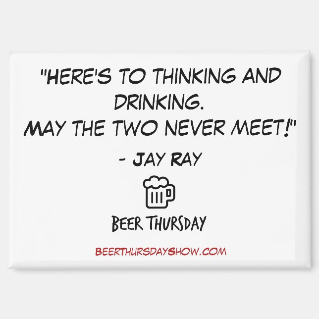 Imán "Esto es para pensar y beber" Magnet (Anverso)