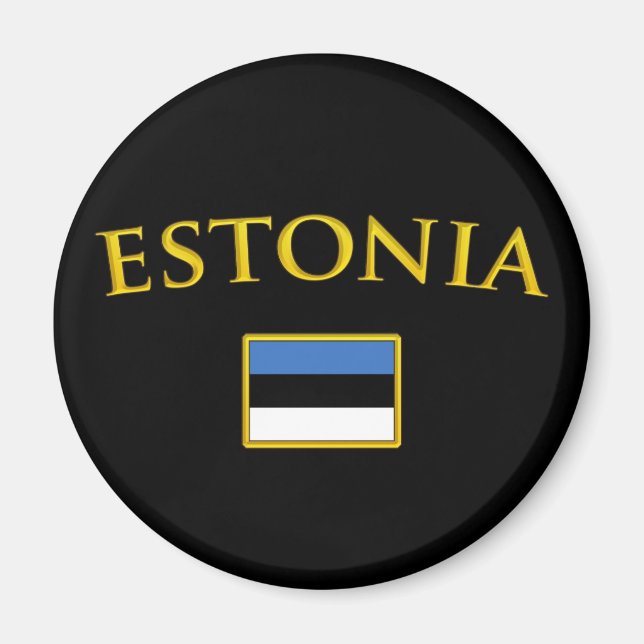 Imán Estonia dorada (Frente)